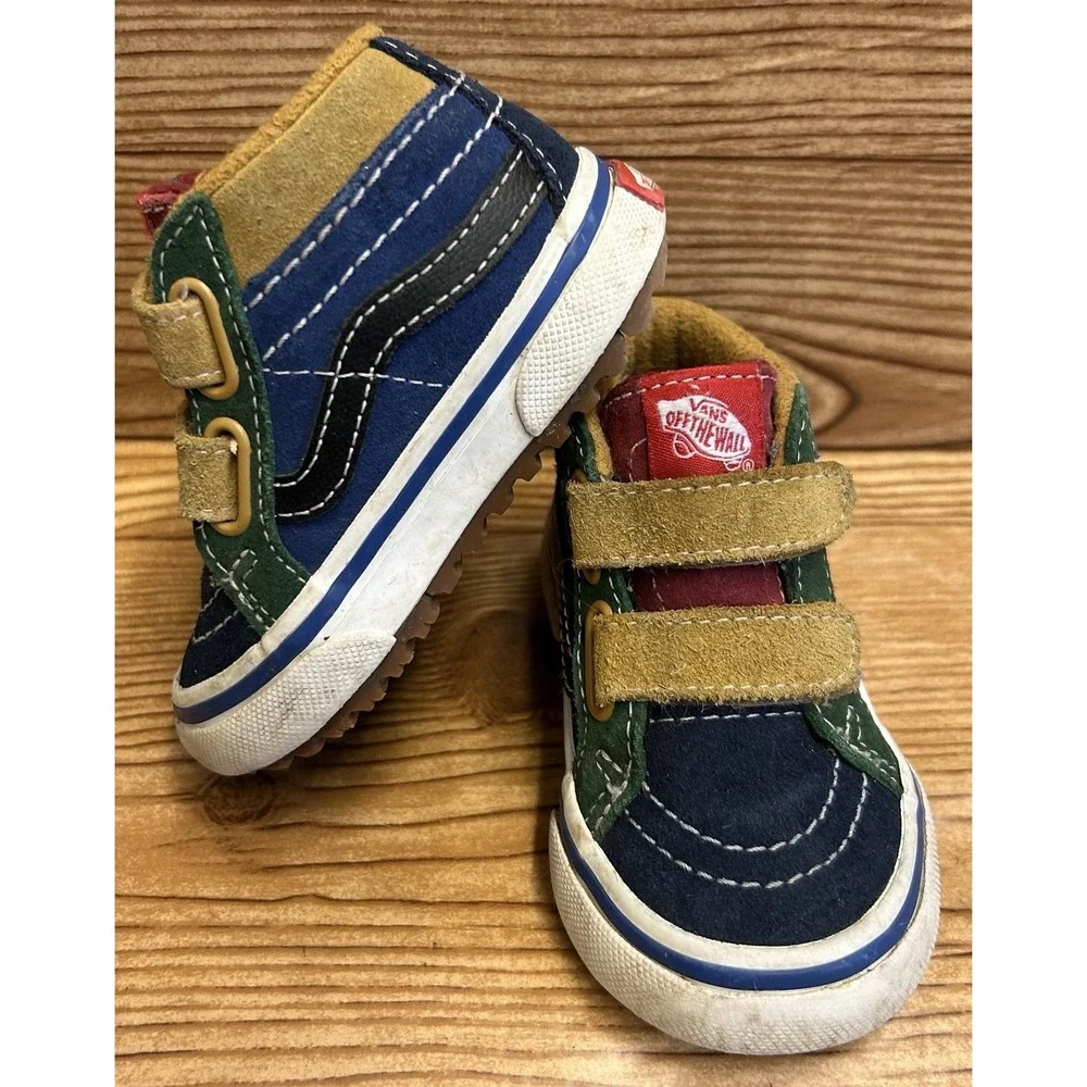 VANS Sk8 Mid Reissue V‎ MTE-1 Baby Boots Sneakers Brown Multi Color Size 4